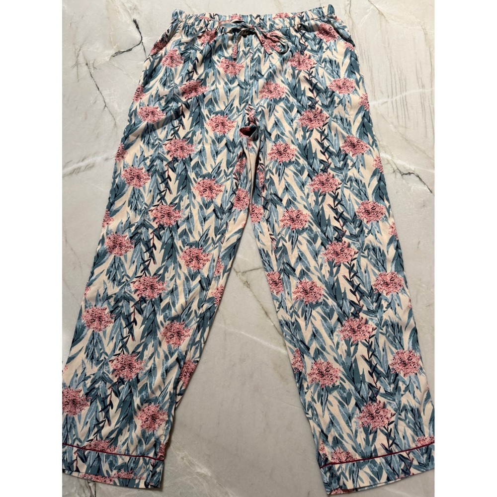 Cynthia Rowley Women's Floral Tropical Pajama Set M Short Sleeve Top Large Pants - Picture 8 of 15